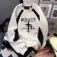 小红书纯棉华棉复合牛奶丝320克银狐绒420克不规则插色圆领卫衣