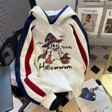 小红书纯棉华棉复合牛奶丝320克银狐绒420克连帽拼接撞色卫衣