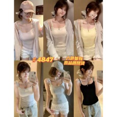 批发CallmeEar//【<b class='q'>原创</b>无尽夏】<b class='q'>设计</b>感花朵吊带背心女夏修身打底上衣