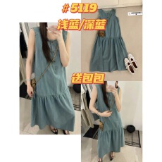 批发复古<b class='q'>牛仔</b>无袖连衣裙女夏季新宽松显瘦气质减龄中长款<b class='q'>背心</b>裙送包包