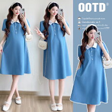 批发实拍有货显瘦洋气26新款夏款<b class='q'>时尚</b>韩系<b class='q'>孕妇</b><b class='q'>裙</b>宽松可哺乳牛仔连衣裙