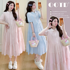 批发实拍孕妇<b class='q'>连衣裙</b>2026新款夏季时尚洋气法式仙女<b class='q'>宽松</b>大码长裙孕妇裙