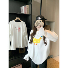 批发实拍实价 秋冬新款可爱加绒卡通打底衫 女