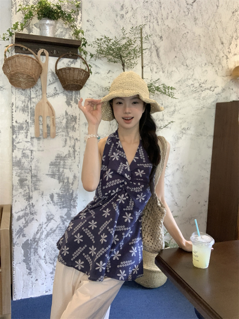 실사 정가 일상 좋은 착용 ~ 중 행침 목 작은 셔츠 여성