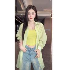 批发韩版慵懒风宽松休闲长袖<b class='q'>防晒衣</b>衬衫外套