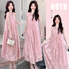 批发图片已处理2026新款法式温柔风甜美减龄宽松显瘦孕妇大码连衣裙