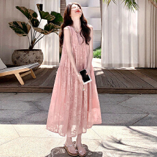 批发图片已处理2026新款法式温柔风甜美减龄宽松显瘦孕妇大码连衣裙