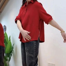 批发<b class='q'>中袖</b>T恤女春夏季新款时尚洋气宽松百搭大码休闲百搭显瘦短袖上衣