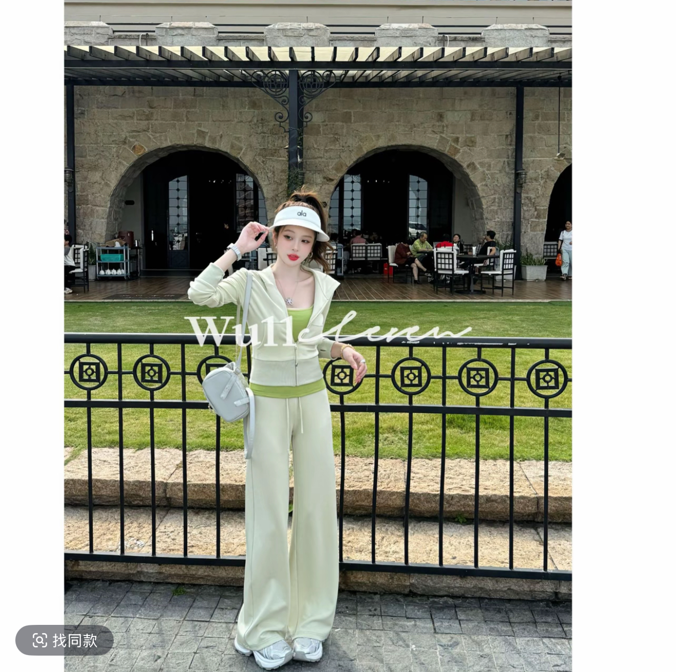 새로운 패션 외국 가스 몸매 가꾸기 오픈 가디건 후드 재킷 바지 3종 세트