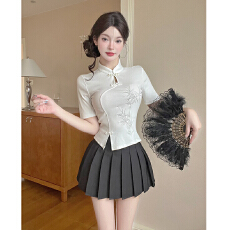 批发夜场上班衣服减龄套装新款旗袍足疗按摩服洗浴足浴技师工作服裙子