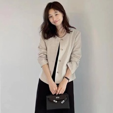 批发韩国chic<b class='q'>亚麻</b>防晒上衣开衫夹克<b class='q'>外套</b>