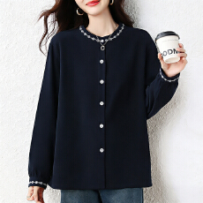 批发实拍2026春季新款时尚韩系简约<b class='q'>衬衫</b>气质宽松百搭<b class='q'>刺绣</b>长袖上衣