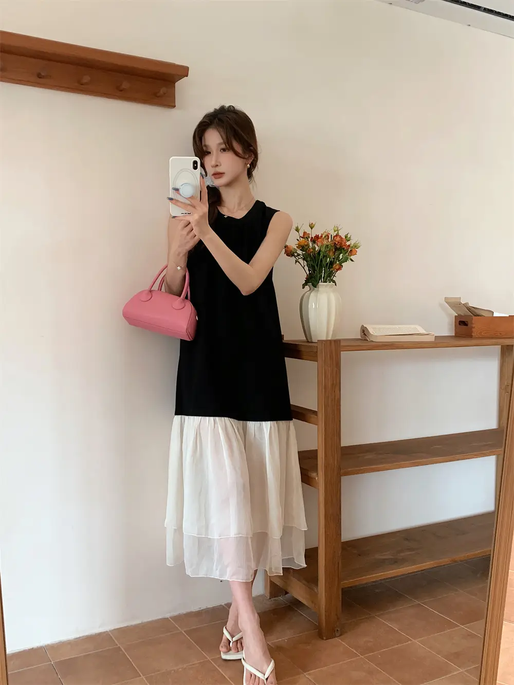 프리미엄 블랙 원피스 상세 이미지 1