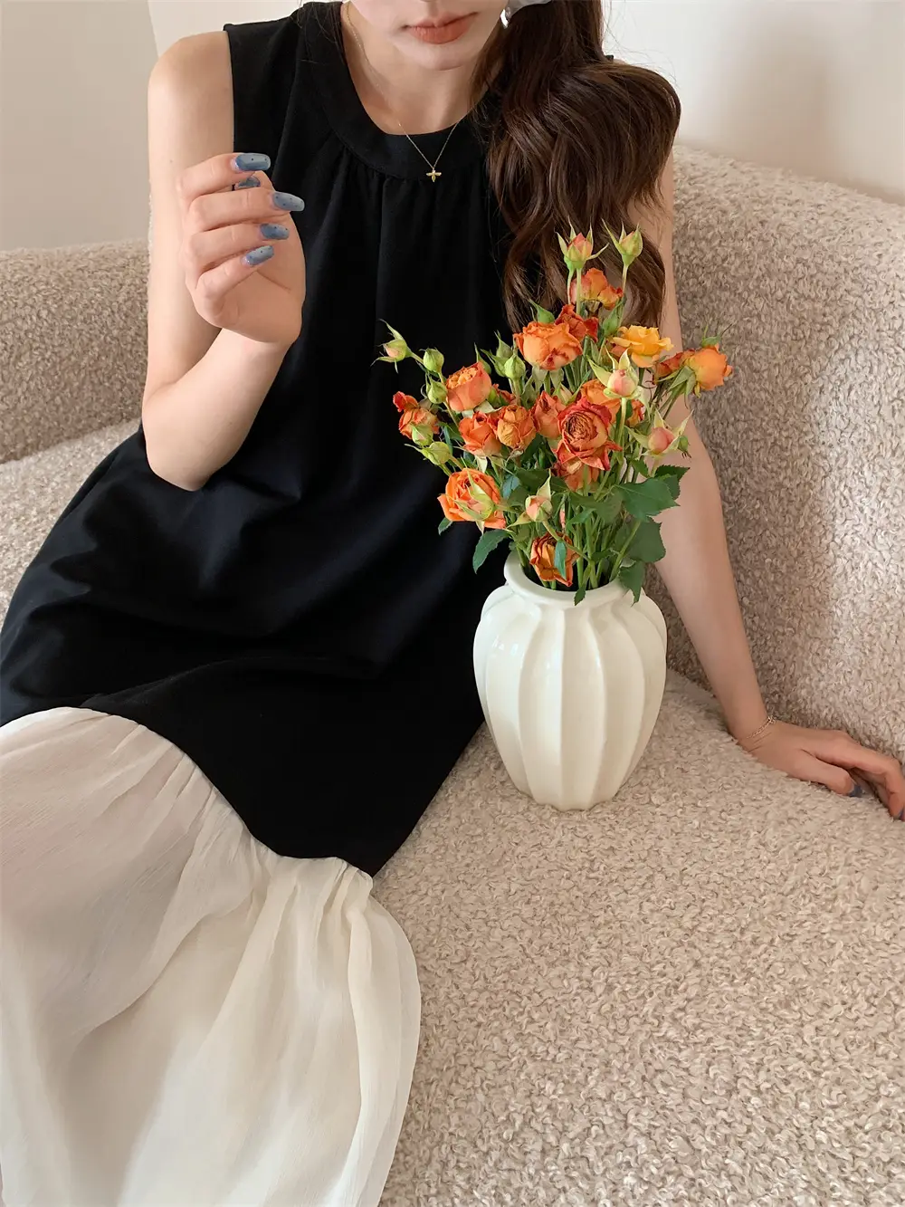 프리미엄 블랙 원피스 상세 이미지 6