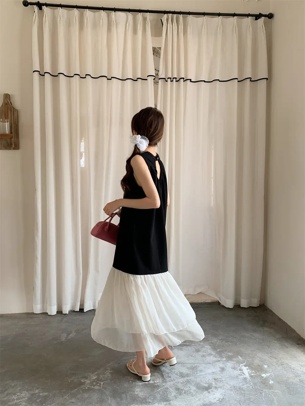 프리미엄 블랙 원피스 상세 이미지 9