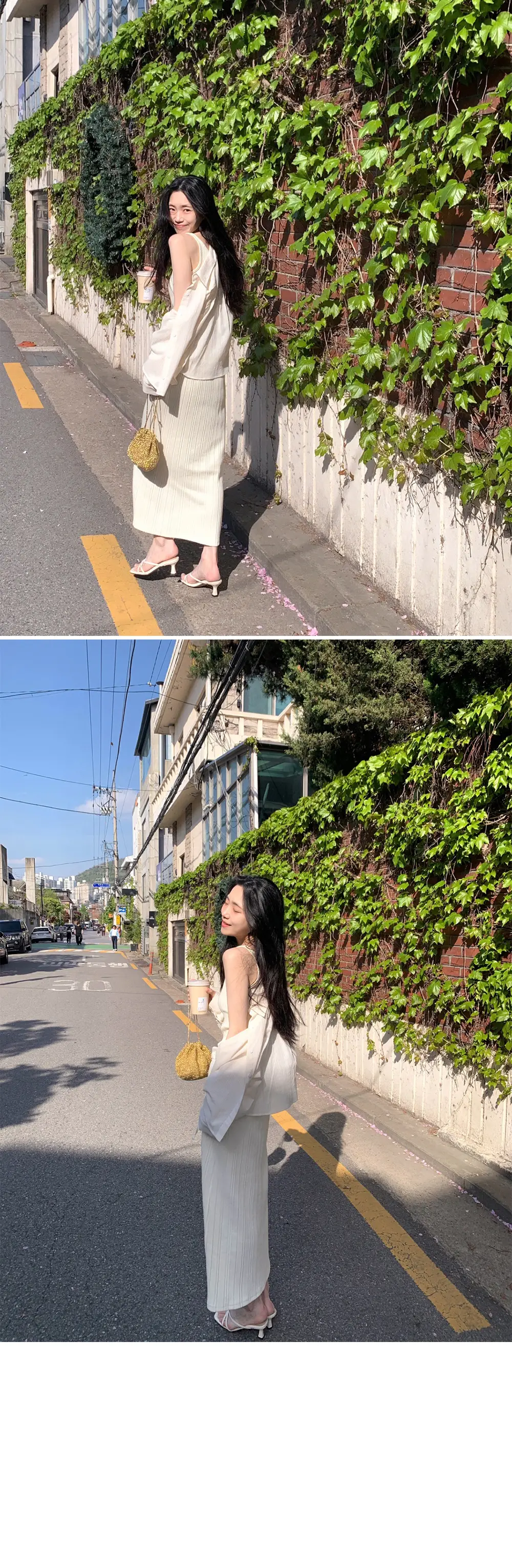 인스 스타일 헤링본 셋업 세트 상세 이미지 3