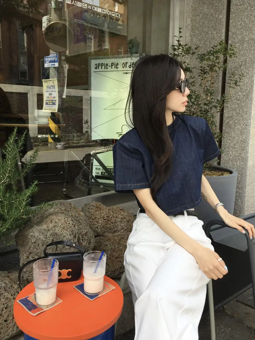 빈티지 데님 블루 반팔 셔츠 상세 이미지 26
