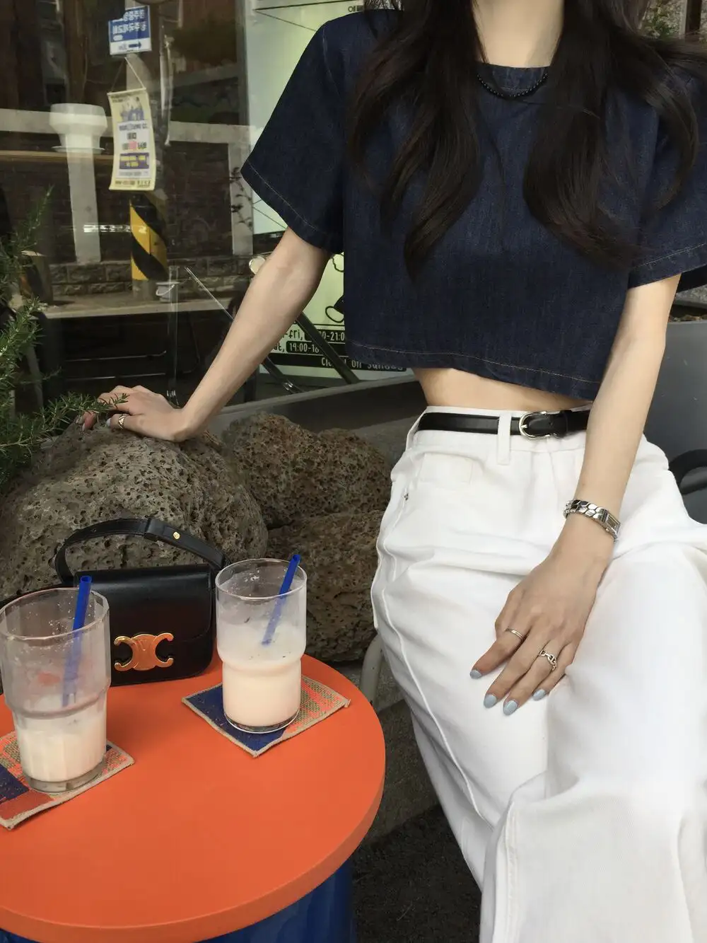 빈티지 데님 블루 반팔 셔츠 상세 이미지 27