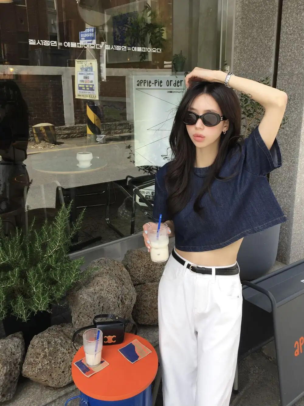 빈티지 데님 블루 반팔 셔츠 상세 이미지 28