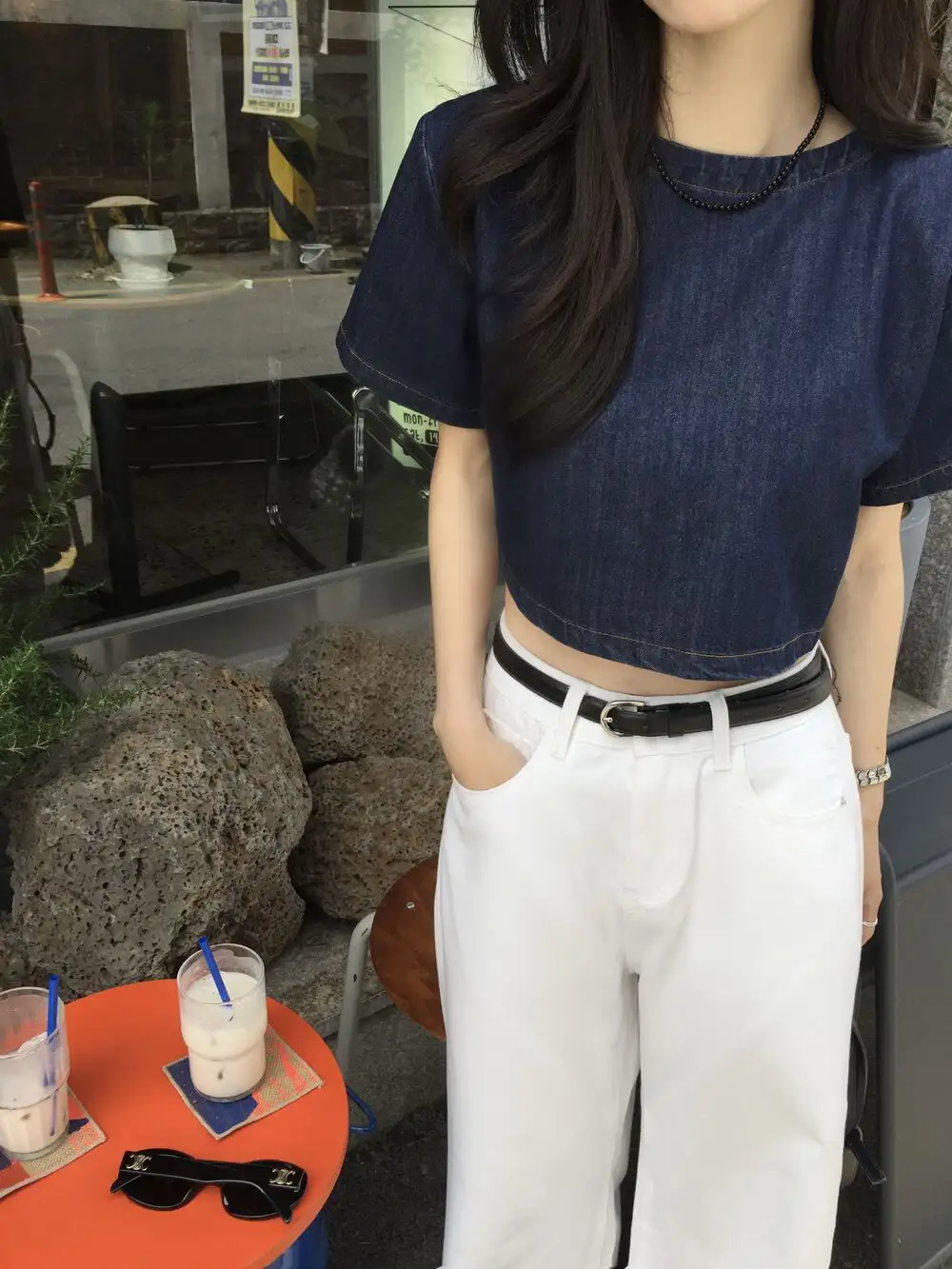 빈티지 데님 블루 반팔 셔츠 상세 이미지 32
