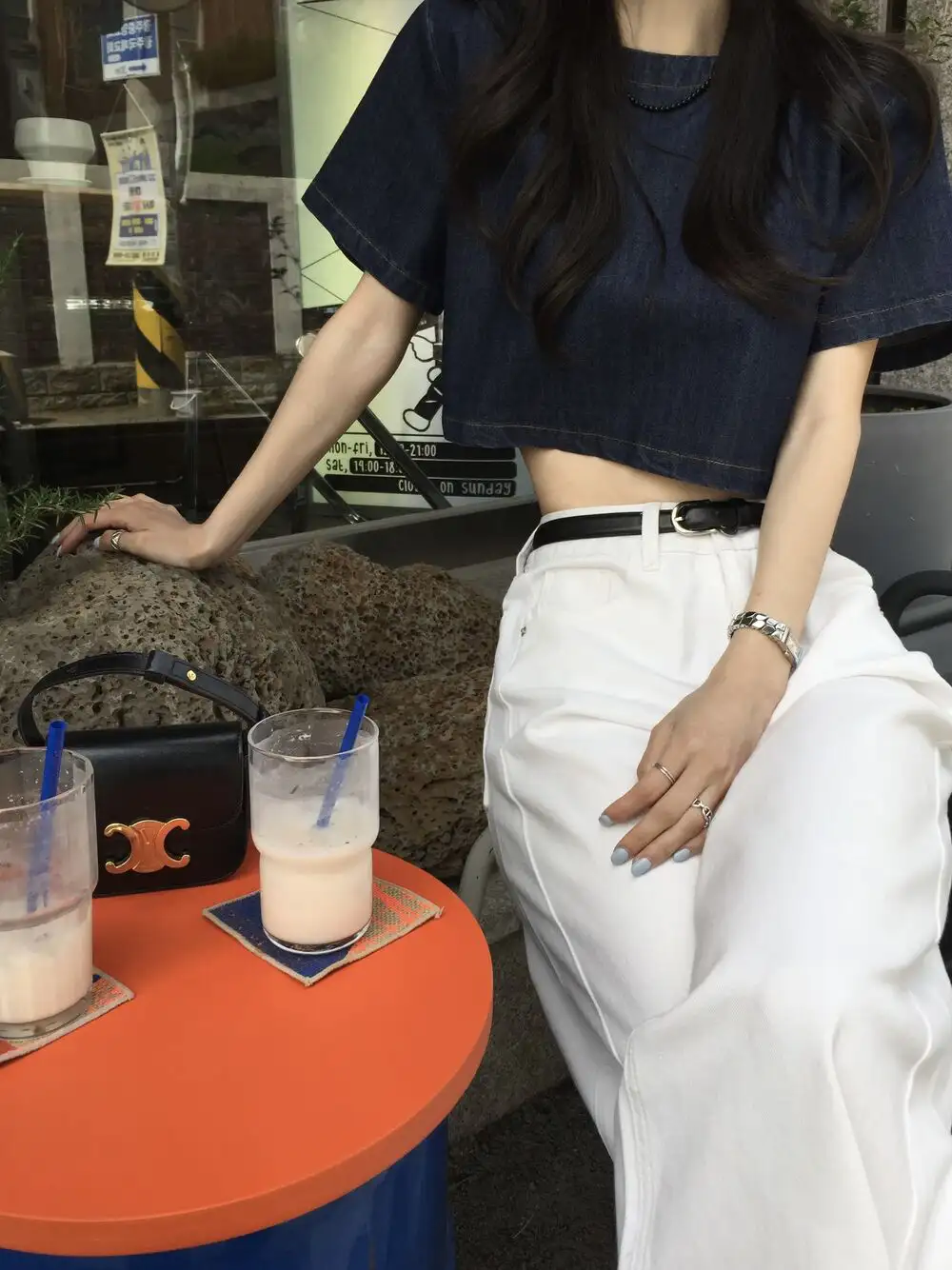 빈티지 데님 블루 반팔 셔츠 상세 이미지 34