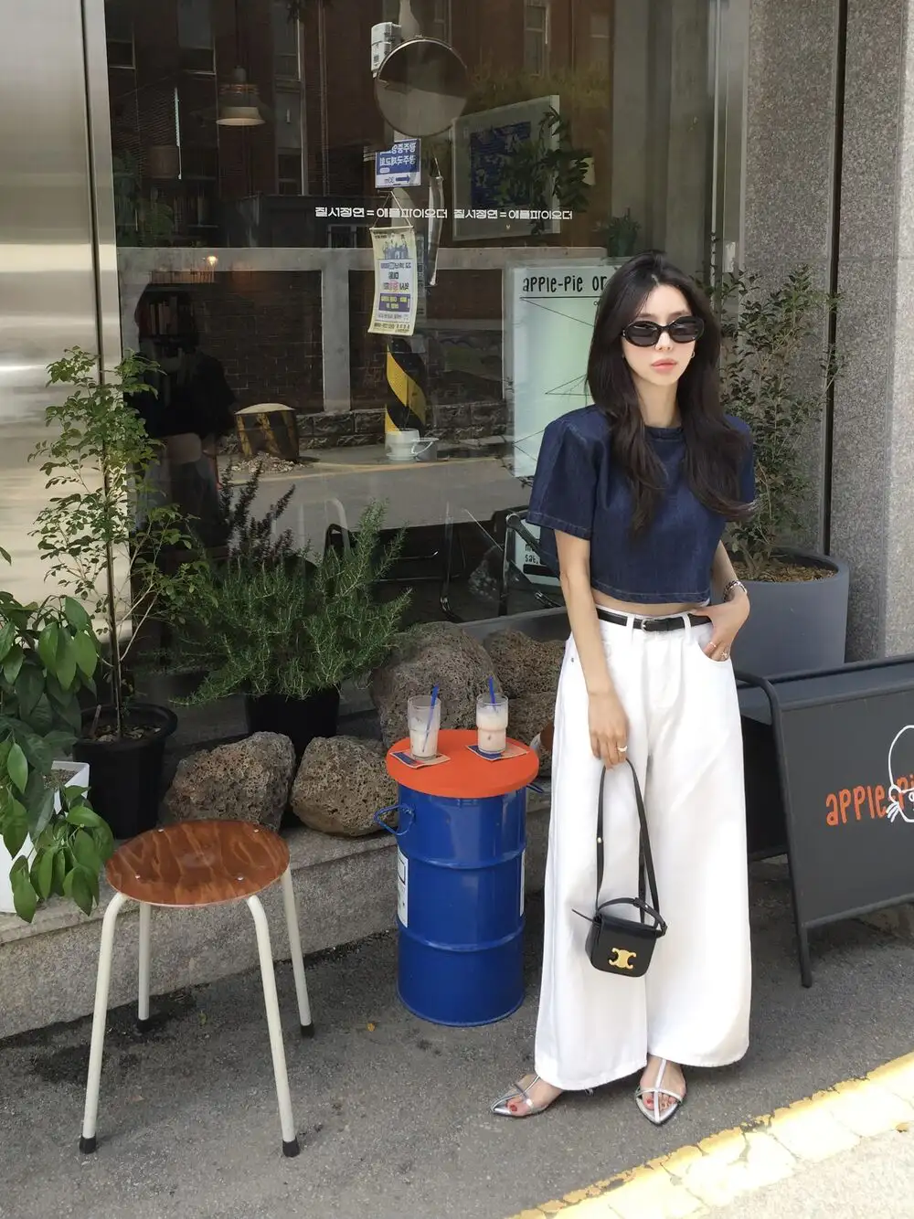 빈티지 데님 블루 반팔 셔츠 상세 이미지 36