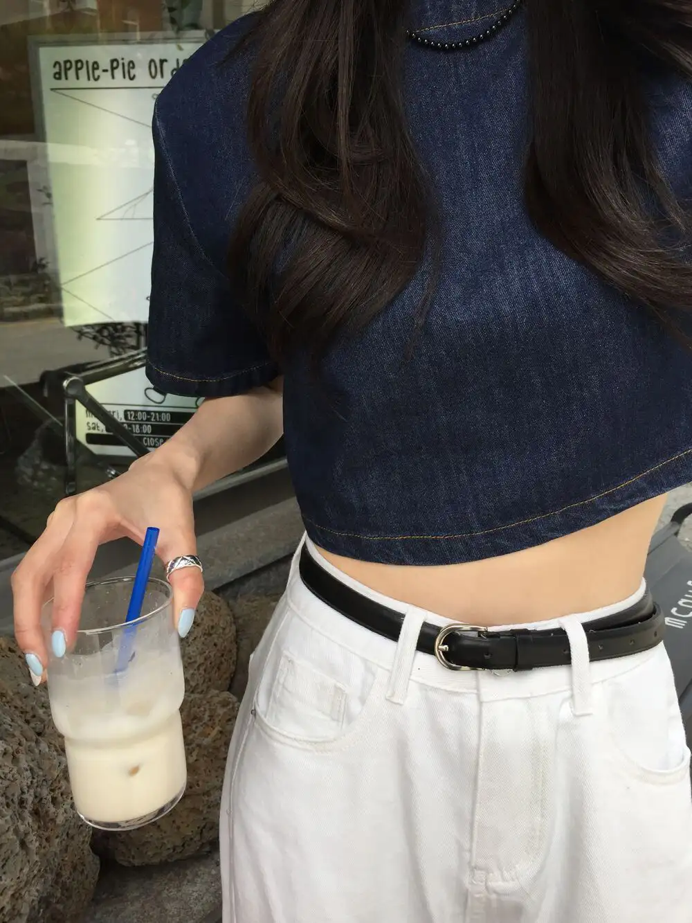 빈티지 데님 블루 반팔 셔츠 상세 이미지 38