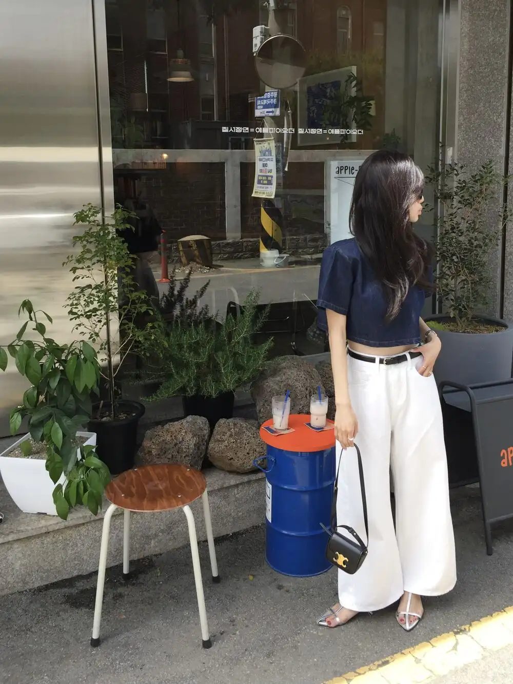 빈티지 데님 블루 반팔 셔츠 상세 이미지 40