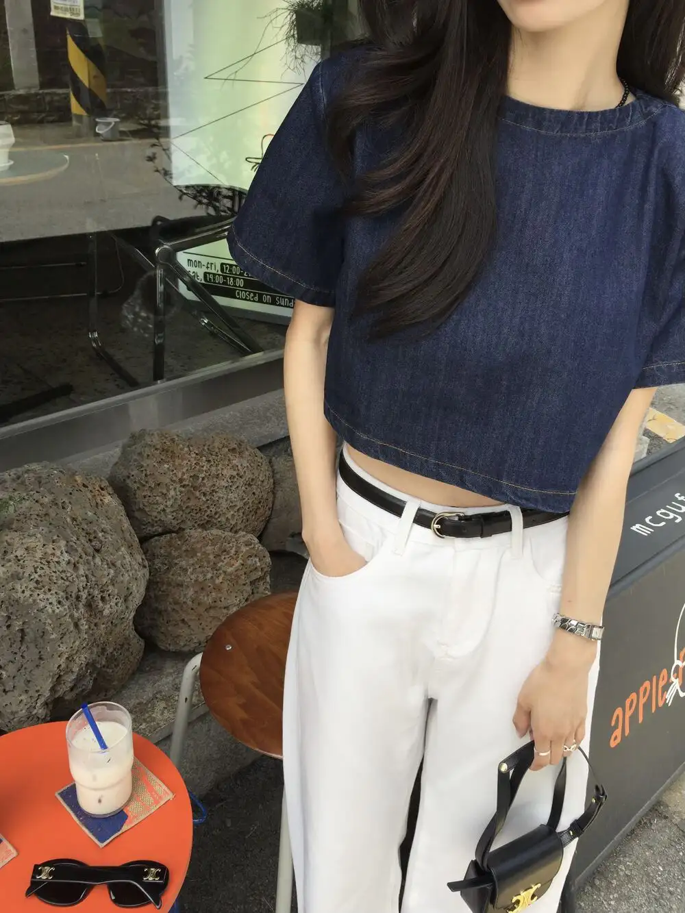 빈티지 데님 블루 반팔 셔츠 상세 이미지 41