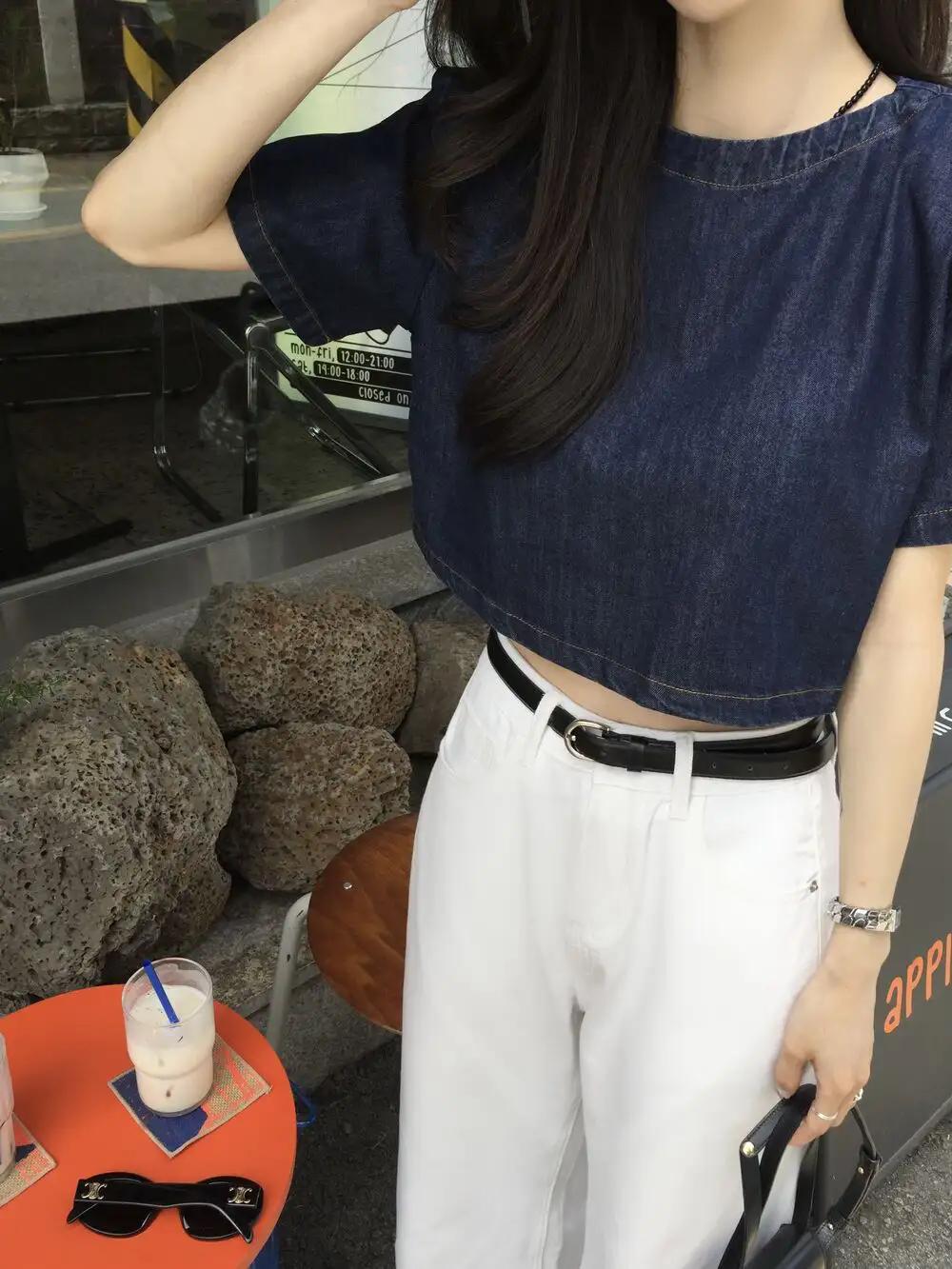 빈티지 데님 블루 반팔 셔츠 상세 이미지 42