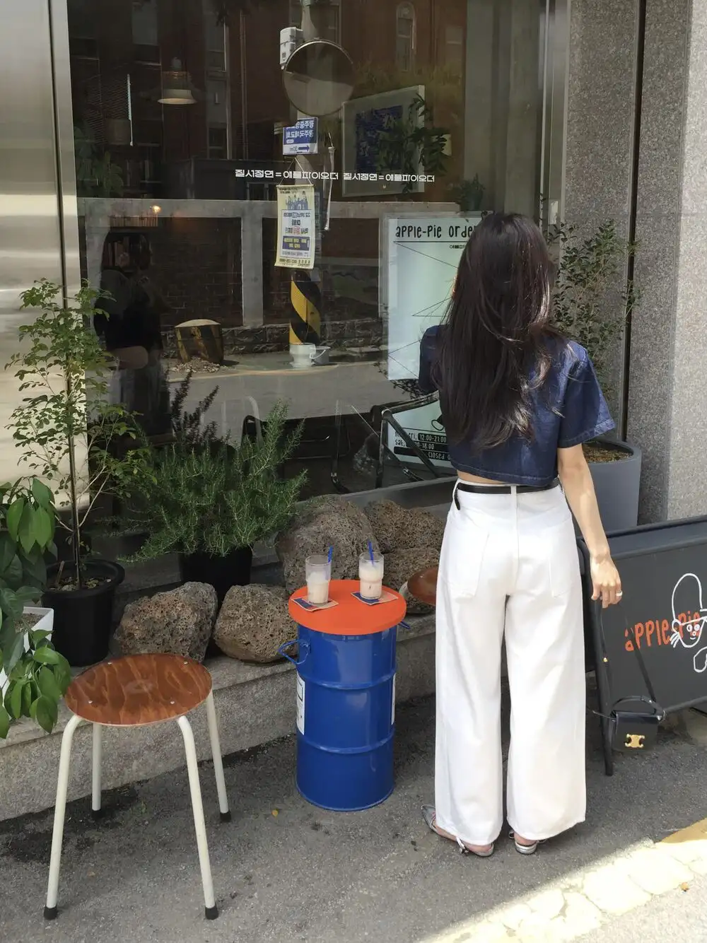 빈티지 데님 블루 반팔 셔츠 상세 이미지 43