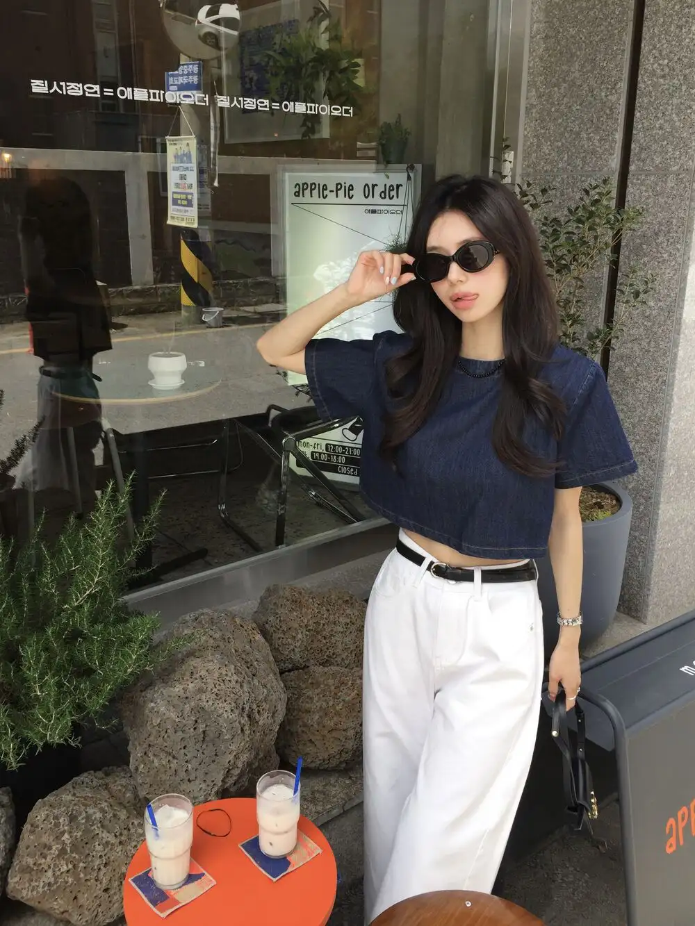 빈티지 데님 블루 반팔 셔츠 상세 이미지 46