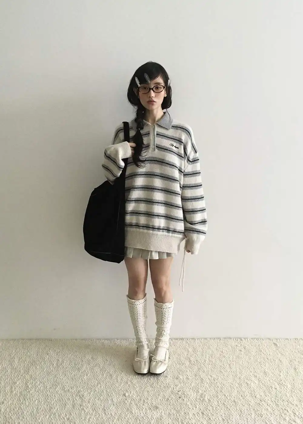 인스 키즈 빈티지 컬러스트라이프 니트 상세 이미지 10