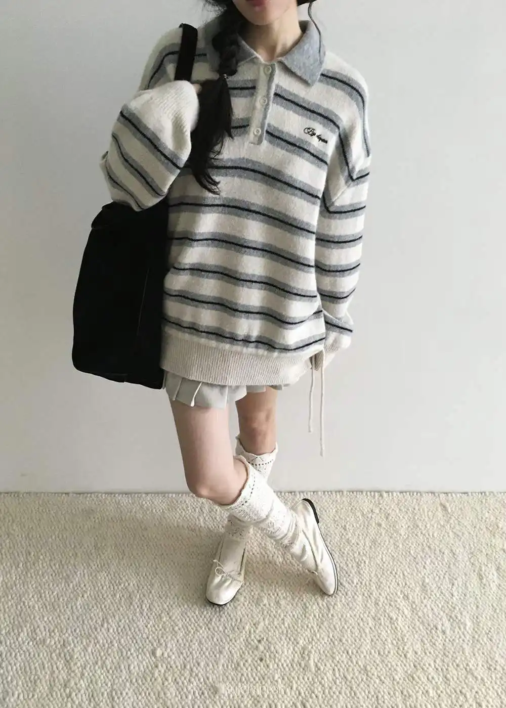인스 키즈 빈티지 컬러스트라이프 니트 상세 이미지 15