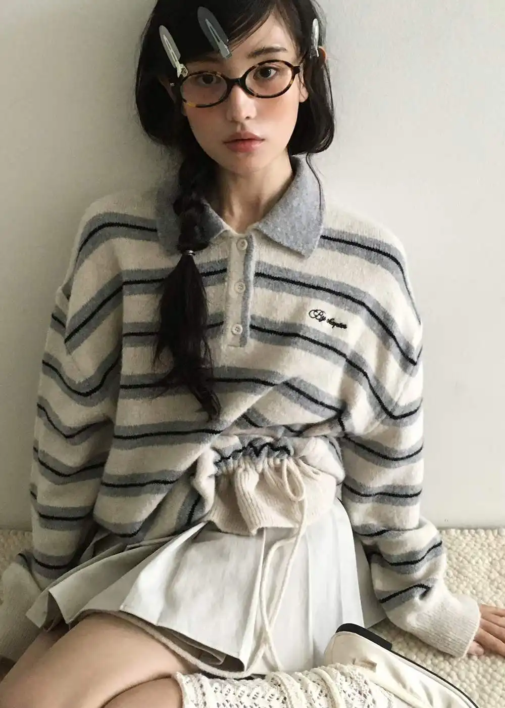 인스 키즈 빈티지 컬러스트라이프 니트 상세 이미지 20