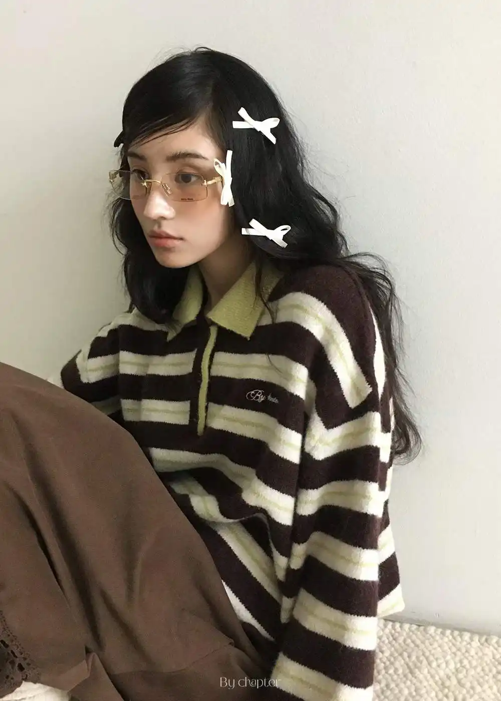 인스 키즈 빈티지 컬러스트라이프 니트 상세 이미지 25