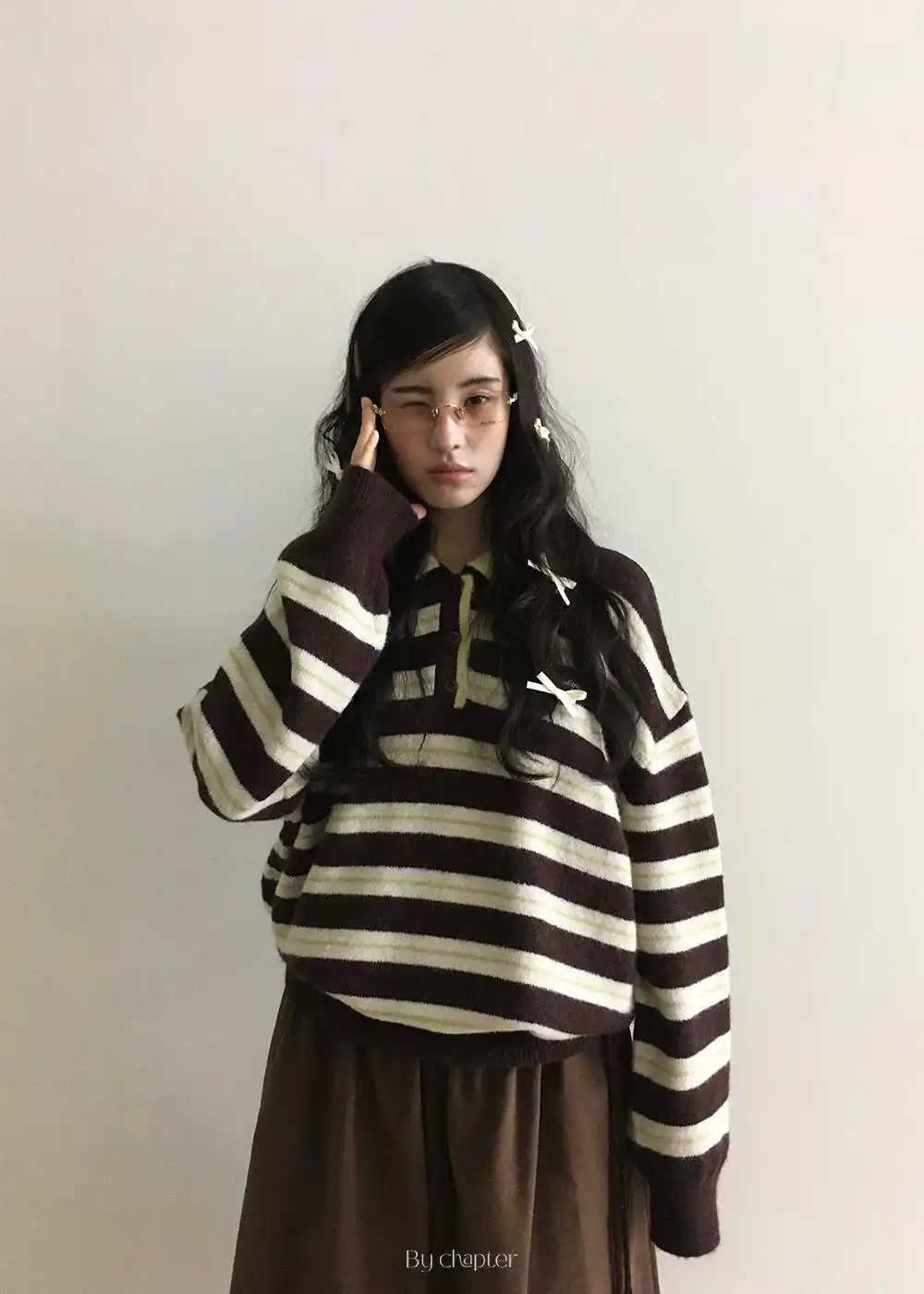 인스 키즈 빈티지 컬러스트라이프 니트 상세 이미지 28