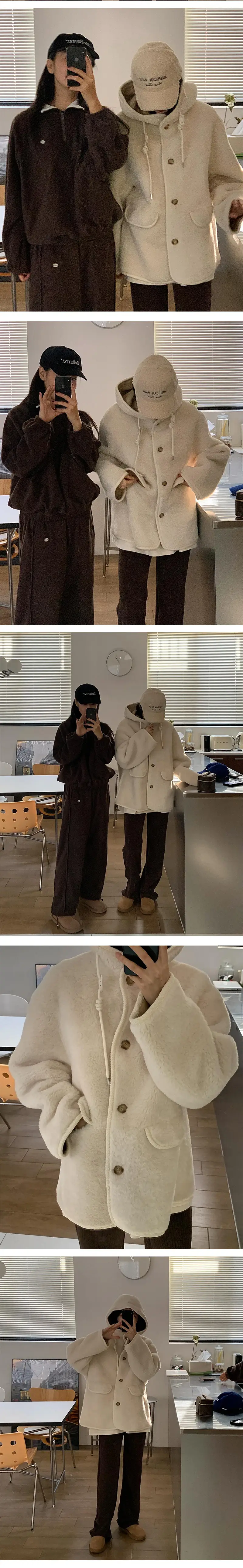 2025 가을 겨울 인스 라운드 카라 퍼 코트 상세 이미지 7