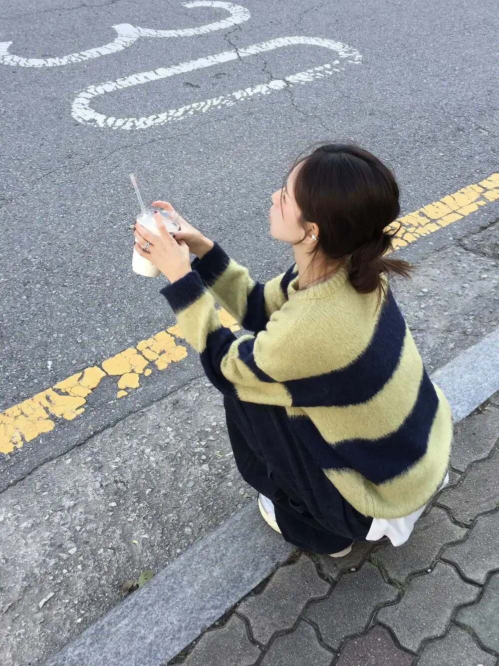 투톤 배색 루즈핏 니트 (4color) 상세 이미지 43