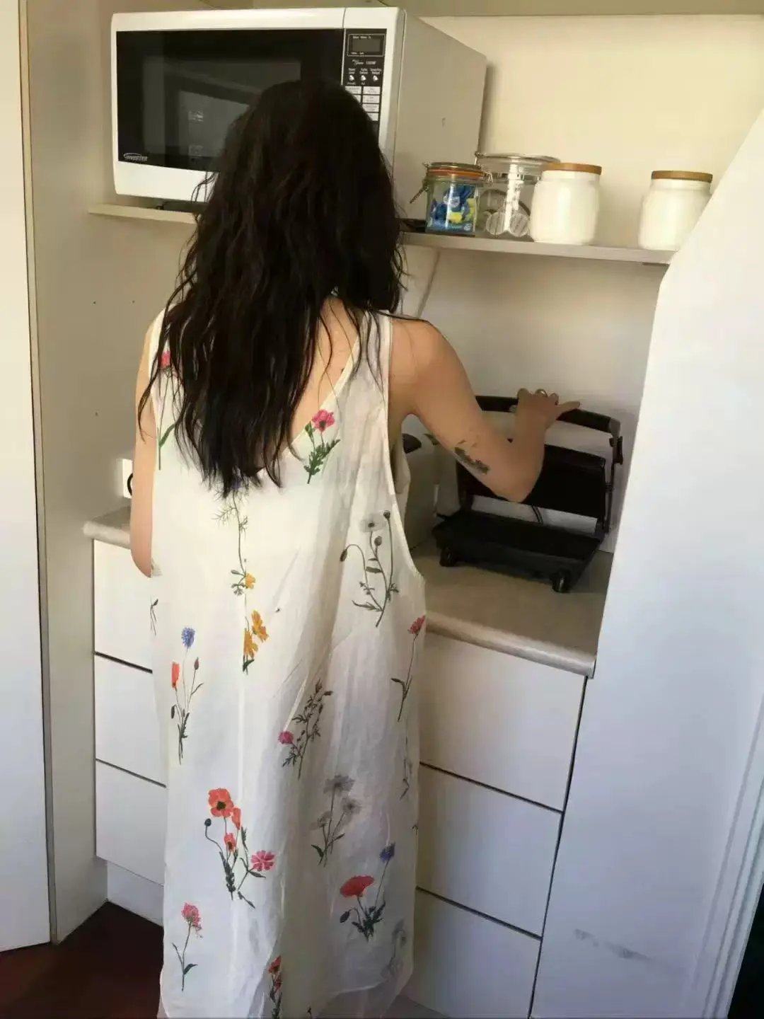 러블리 플라워 패턴 루즈핏 민소매 투피스 원피스 상세 이미지 17