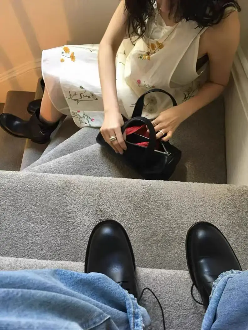 러블리 플라워 패턴 루즈핏 민소매 투피스 원피스 상세 이미지 23