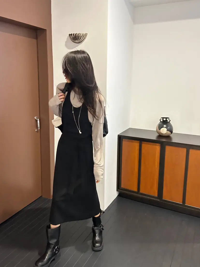 체크 블라우스 드레스 상세 이미지 15