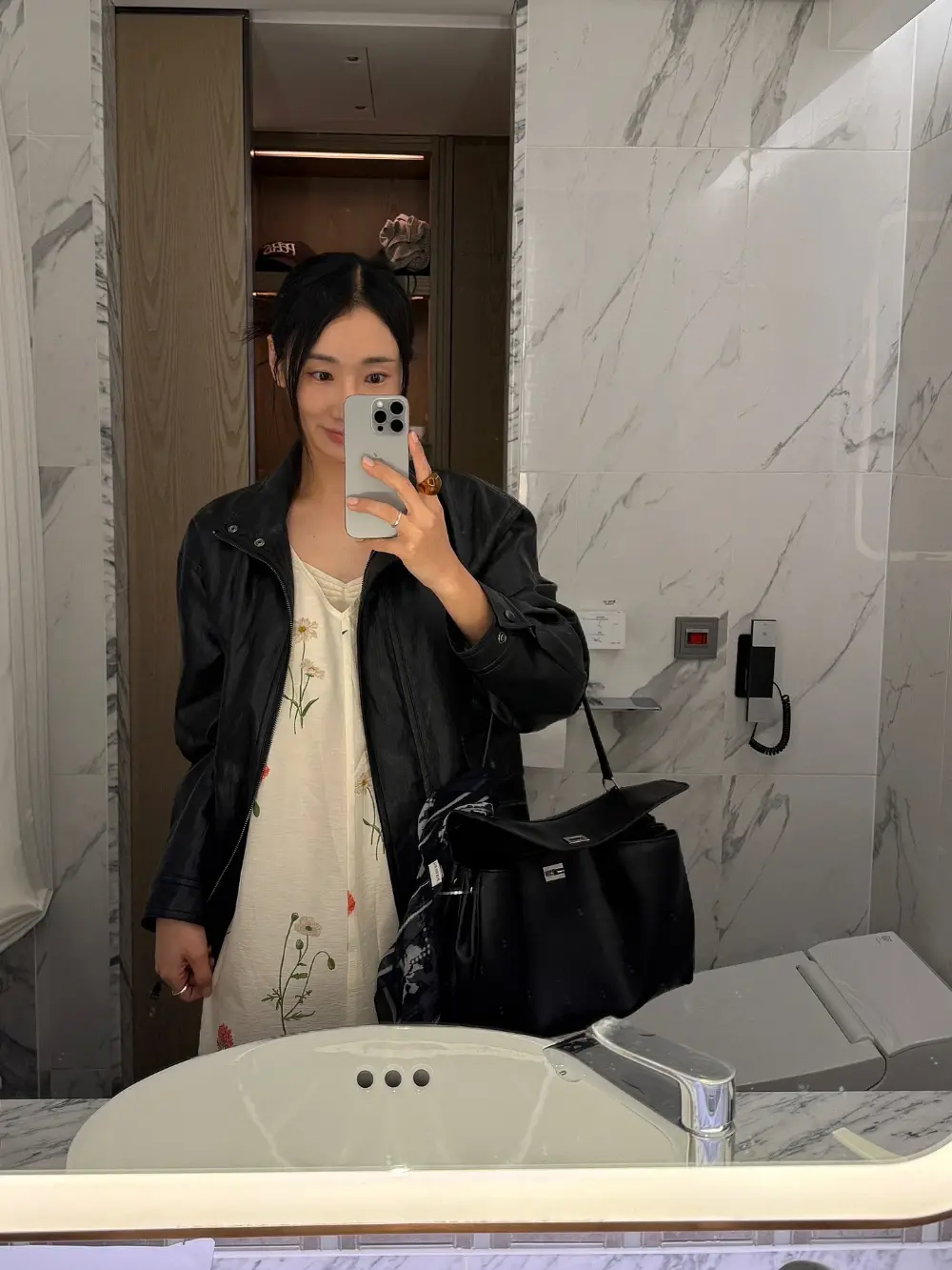 러블리 플라워 패턴 루즈핏 민소매 투피스 원피스 상세 이미지 2