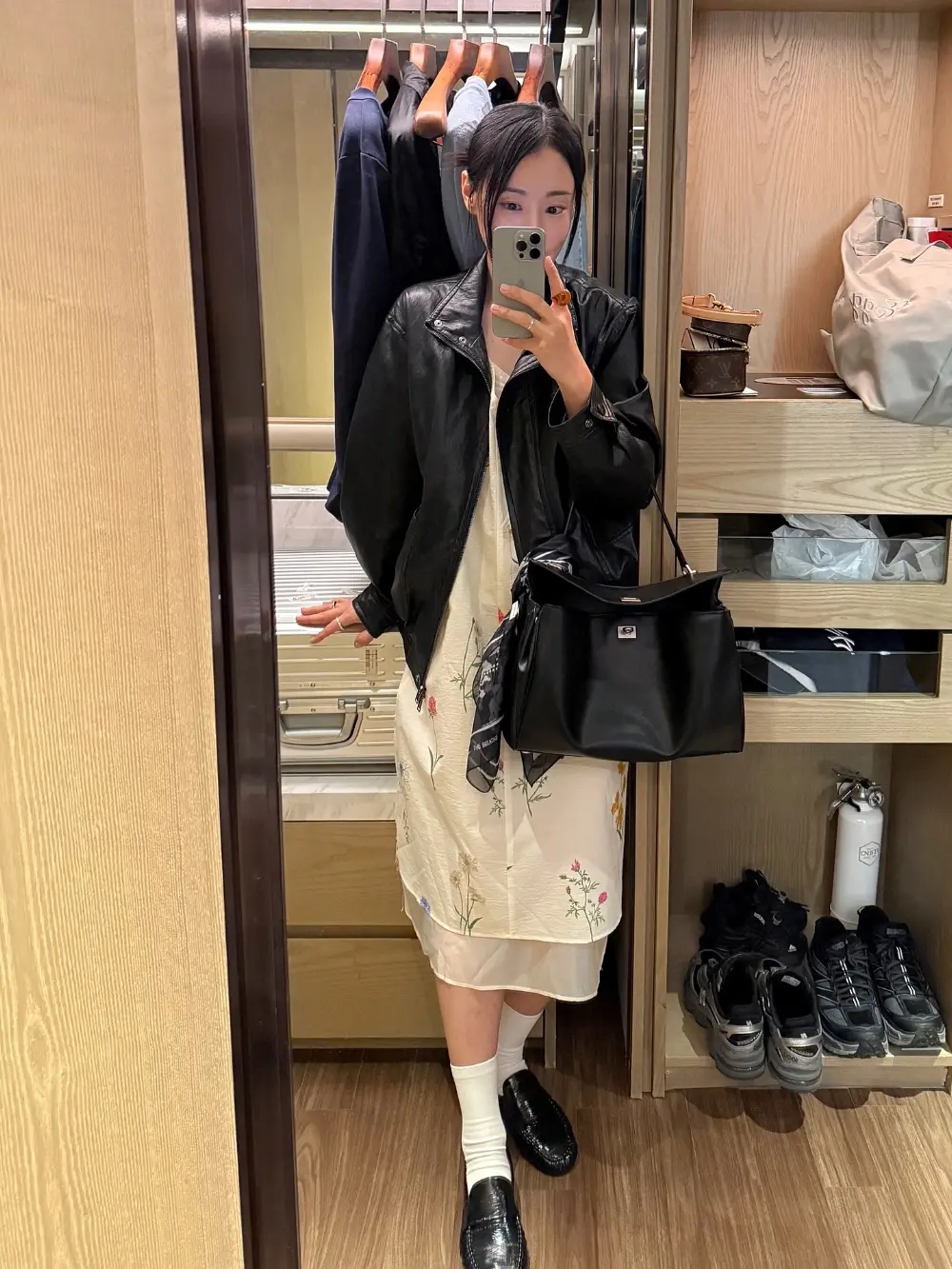 러블리 플라워 패턴 루즈핏 민소매 투피스 원피스 상세 이미지 4