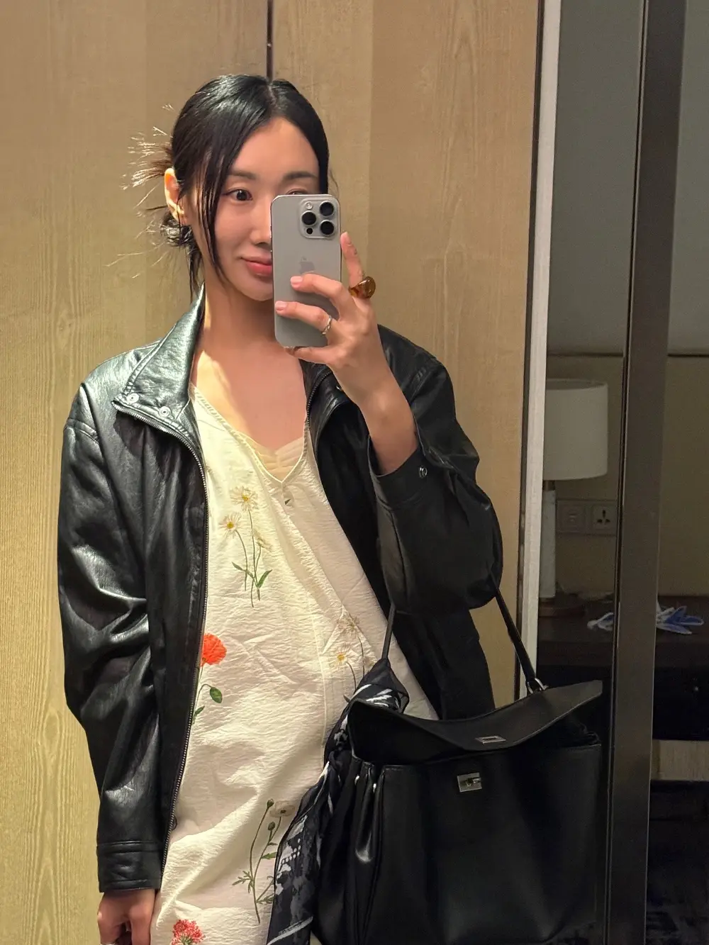 러블리 플라워 패턴 루즈핏 민소매 투피스 원피스 상세 이미지 5