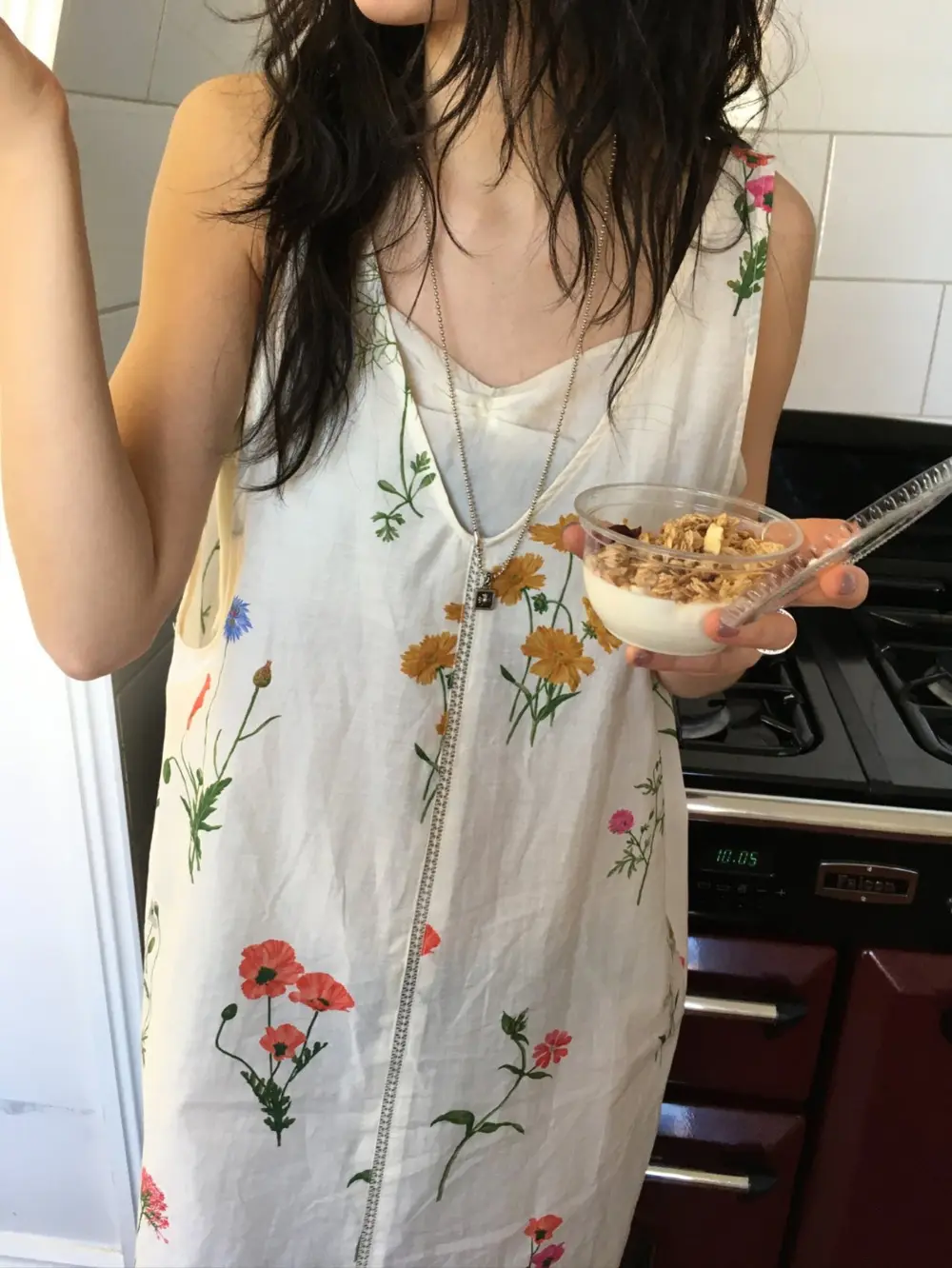 러블리 플라워 패턴 루즈핏 민소매 투피스 원피스 상세 이미지 15