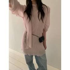 批发chic韩国<b class='q'>东大门</b>温柔褶皱重工设计感甜美飘带<b class='q'>连衣裙</b>