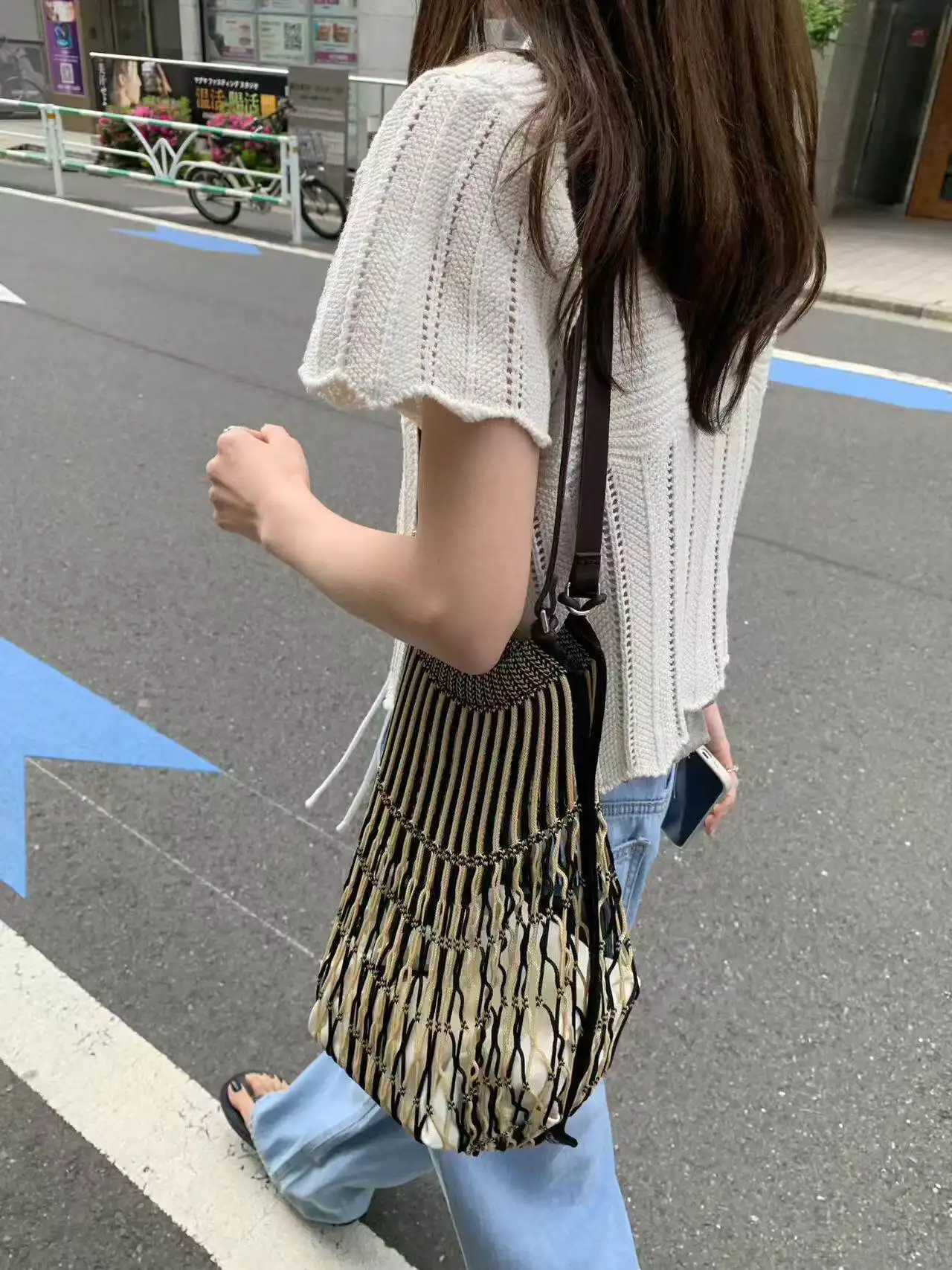 프렌치 스타일 단추 레이스 반소매 라운드넥 가디건 상세 이미지 9