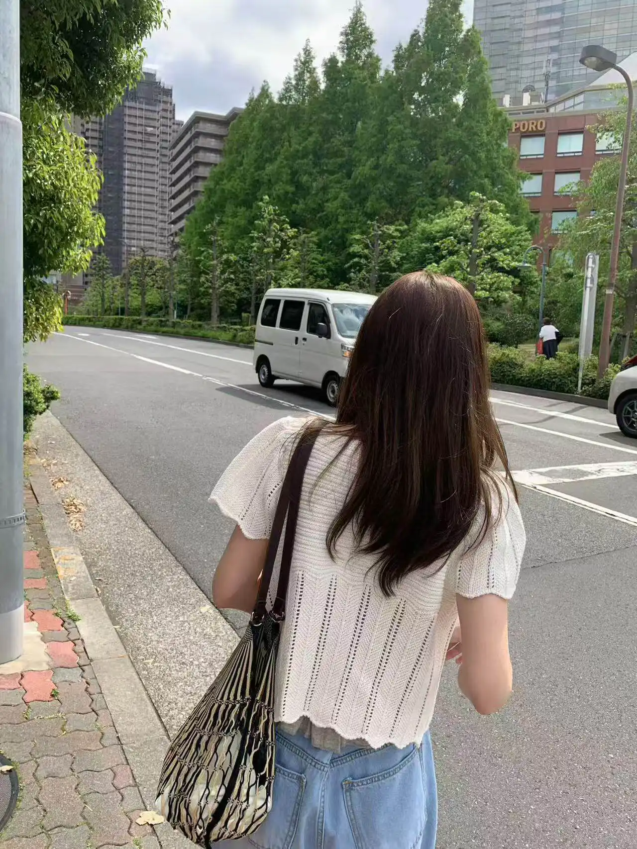 프렌치 스타일 단추 레이스 반소매 라운드넥 가디건 상세 이미지 10