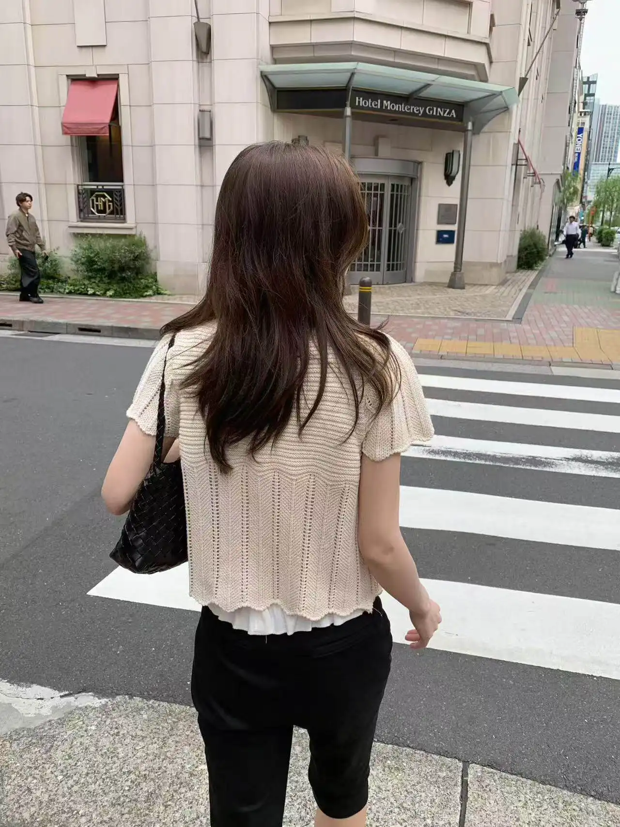 프렌치 스타일 단추 레이스 반소매 라운드넥 가디건 상세 이미지 24